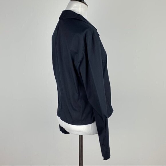 CK Calvin Klein womens light double zip down black Italian jacket Y2k 90s - Picture 4 of 12